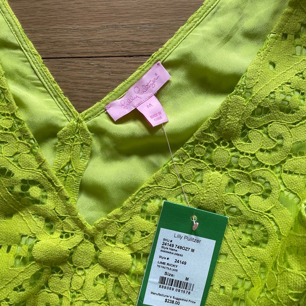 NWT - LILLY PULITZER “Anamaria” Lime Tank Mini Summer Dress - Picture 10 of 10